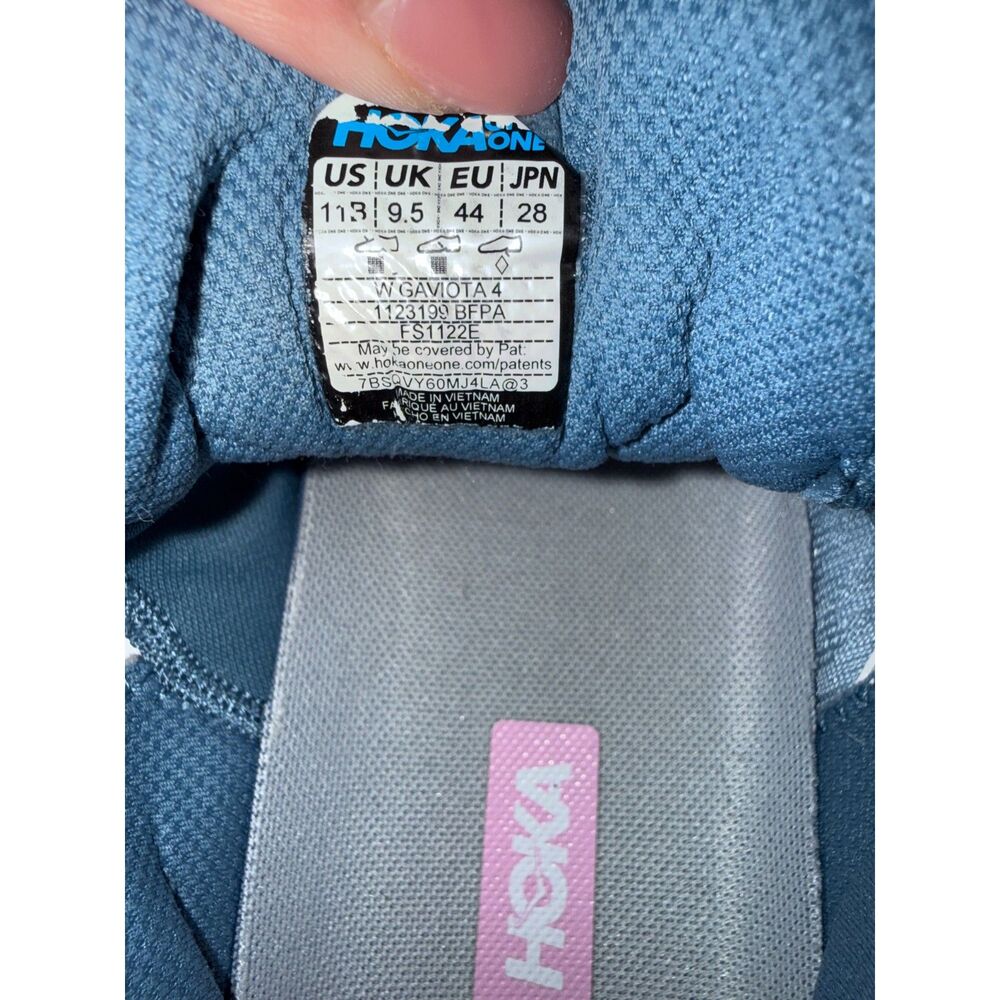 Hoka One One Size 11B Gaviota 4 Blue Fog Running Walking Tennis Shoes - Picture 5 of 9